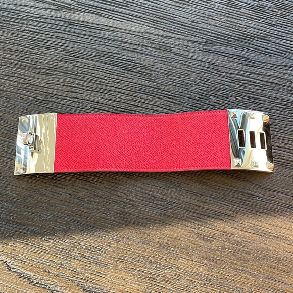 HERMÈS Kelly Dog Extreme - Red leather with Palladium hardware - Size Small - Picture 3 of 8